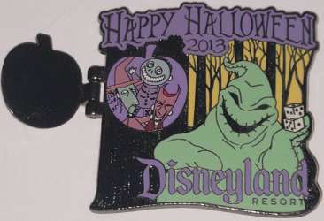 33118 - Halloween 2013 - Happy Halloween - Oogie Boogie and Door Hinged Pin - Disneyland Resort alternate image