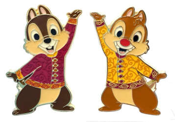 Chip and Dale in Tangzhuang Coats