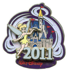 '2011 Dated Year Pins - Cinderella Castle - Tinker Bell - WDW'