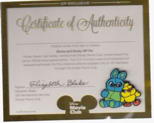 33618 - Disney Movie Club - Bunny & Ducky - VIP Pin #76 - Disney Movie Rewards alternate image