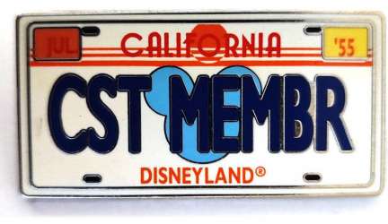 Click to view the Cast Member License Plate "CST MEMBR" details