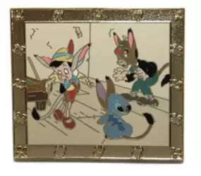 51623 - Stitch Invasion - Gold Frame - Pinocchio - Disney Store Japan alternate image