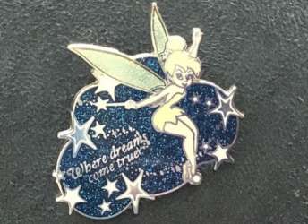 12398 - Where Dreams Come True - Pixie Dust Pins - Tinker Bell - Blue Cloud with Light Blue Stars alternate image