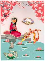 35089 - Loungefly - Mulan Pin Set - Cri-Kee - Loungefly alternate image