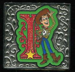 Woody (Red Glitter and Green Filigree Letter Y)