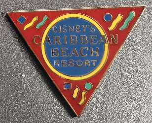 'Walt Disney World Resort Hotels Pre-ODPT Assortment - Disney's Caribbean Beach Resort Triangle Logo Pin - WDW'