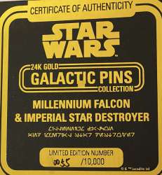 34833 - Bradford Exchange - Star Wars - Galactic Collection - #1 - Millennium Falcon Only - Disney Licensed alternate image