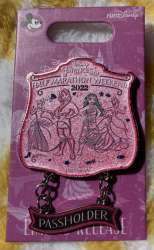 2022 Passholder Shield - Mulan, Moana, Cinderella, and Tiana