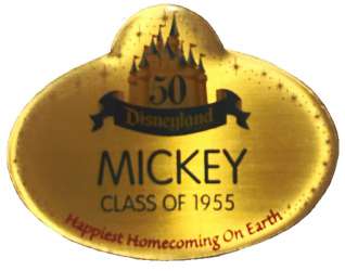 Disneyland 50th Cast Exclusive - Mickey “Class of 1955” Name Tag / Badge