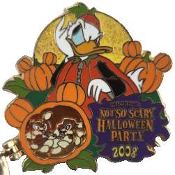 5316 - Mickey's Not So Scary Halloween Party (MNSSHP) 2008 - Hinged Pumpkin Donald, Chip & Dale - Walt Disney World alternate image