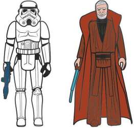 Click to view the Stormtrooper and Obi Wan details