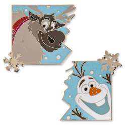 53911 - One Family 2022 Pin Celebration - Pin Pals - Olaf and Sven Set - Disney Store US alternate image
