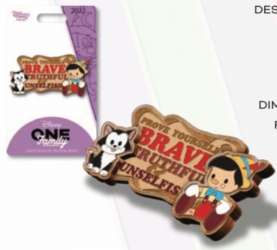 53940 - One Family 2022 Pin Celebration - Family Mottos - Pinocchio Quote - Disney Store US alternate image
