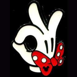 Hong Kong Hidden Mickey Glove Series - Minnie OK Sign - HKDL