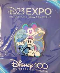 D23 Expo 2022 - Disney 100 Years of Wonder D23 Expo exclusive pin with Mickey Mouse - D23
