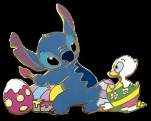 Stitch and duckling