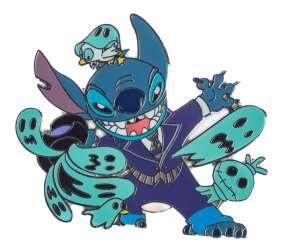 Stitch as Phantom Manor Cast Member with Ghosts and Duckling