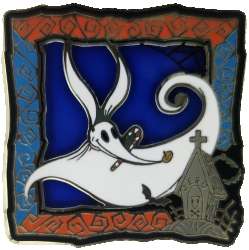 54982 - BoxLunch - The Nightmare Before Christmas Stained Glass Frames - Zero - Disney Licensed alternate image