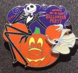 'Mickey's Not So Scary Halloween Party (MNSSHP) 2011 - Jack Skellington and Zero with pumpkin Completer - WDW'