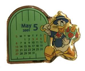 'TDL 2001 Calendar - May 2001 Calendar- Donald Duck - TDR'