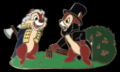 Chip and Dale as George Washington and Abraham Lincoln