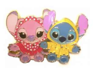Stitch and Angel in Raincoats