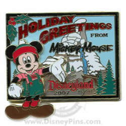 'Holiday Greetings Postcard 2007 - Mickey Mouse - DLR'