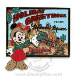 'Holiday Greetings Postcard 2007 - Minnie Mouse - DLR'