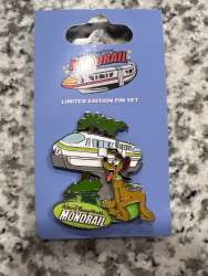 Walt Disney World Resort - Monorail - Pluto with green monorail - WDW
