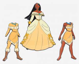 55989 - Loungefly - Magnetic Princess Paper Doll - Pocahontas Set - Loungefly alternate image