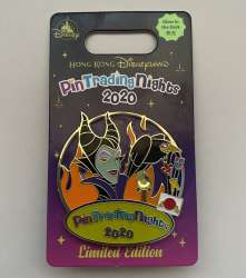 38487 - Pin Trading Nights 2020 - Maleficent with Diablo Logo - Hong Kong Disneyland alternate image