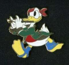 Colonial Donald Duck Playing The Flute