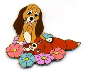 2007 - Tod & Copper in a Bed of Flowers