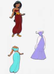 56736 - Loungefly - Magnetic Princess Paper Doll - Jasmine Set - Loungefly alternate image