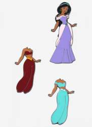 56736 - Loungefly - Magnetic Princess Paper Doll - Jasmine Set - Loungefly alternate image