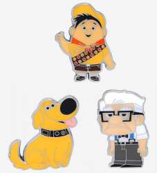 'BoxLunch - Pixar - Up Russel, Carl, &amp; Dug Pin Set - LFLY'