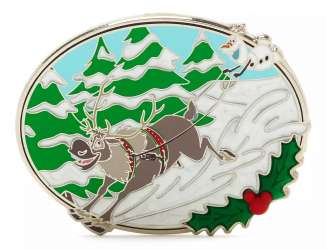 Christmas 2022 - Holly Border - Sven and Olaf Dashing Through Snow - MLT