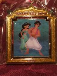 57408 - Disney Movie Insiders - Ornament Pins - Aladdin and Jasmine Ornament Happy Holidays - Disney Movie Rewards alternate image