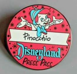 'Dateline: Disneyland 1955 - Press Pass Mystery Set - Pinocchio - DLR'