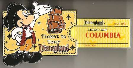 Ticket to Tour the Lore of Disneyland Series - The Sailing Ship Columbia - DLR