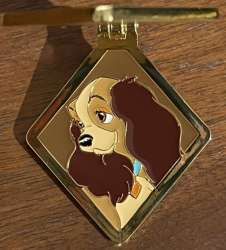 58027 - BoxLunch Exclusive - Disney Pets Hinged Name Tag Mystery Collection - Lady Diamond Tag - Loungefly alternate image