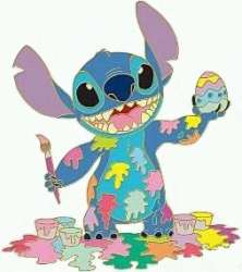 58098 - Easter 2008 - Paint Splatter - Stitch - Disney Store US alternate image