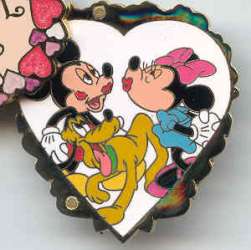 Mickey Minnie Mouse Happy Valentines Day Heart