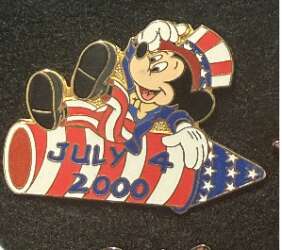 4th of July/Independence Day - Uncle Sam Mickey Mouse on Rocket