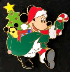 Mickey Santa with toy bag lights