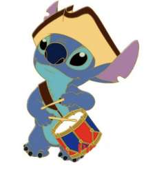 Stitch - marching with drum