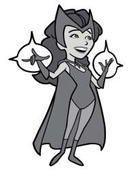 Wanda #693 - B & W Scarlet Witch
