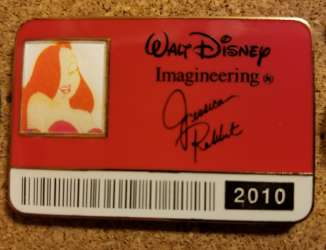 37535 - 2010 Lenticular Cast I.D. Badge - Jessica Rabbit - Walt Disney Imagineering alternate image