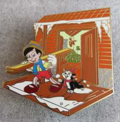 Pinocchio with Skiis and Figaro
