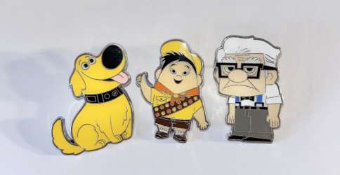 56743 - BoxLunch - Pixar - Up Russel, Carl, & Dug Pin Set - Loungefly alternate image